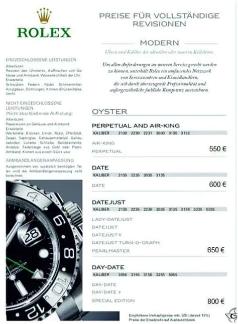 revision rolex uhr kosten|Rolex service.